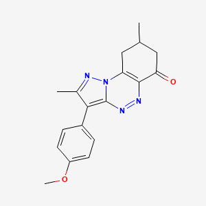 3-(4-methoxyphenyl)-2,8-dimethyl-8,9-dihydropyrazolo[5,1-c][1,2,4]benzotriazin-6(7H)-one