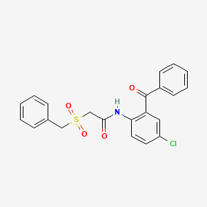 molecular formula C22H18ClNO4S B4568125 N-(2-BENZOYL-4-CHLOROPHENYL)-2-PHENYLMETHANESULFONYLACETAMIDE 