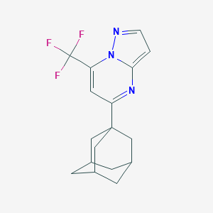 molecular formula C17H18F3N3 B456813 5-(1-Adamantyl)-7-(trifluoromethyl)pyrazolo[1,5-a]pyrimidine 