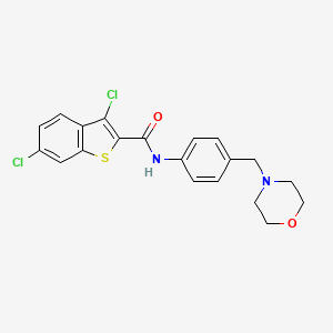 3,6-dichloro-N-[4-(4-morpholinylmethyl)phenyl]-1-benzothiophene-2-carboxamide