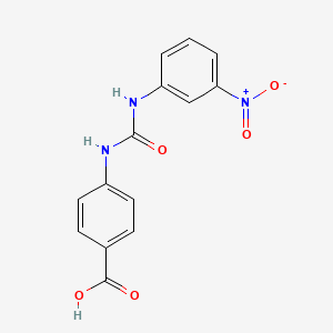 molecular formula C14H11N3O5 B4568151 4-{[(3-NITROANILINO)CARBONYL]AMINO}BENZOIC ACID 