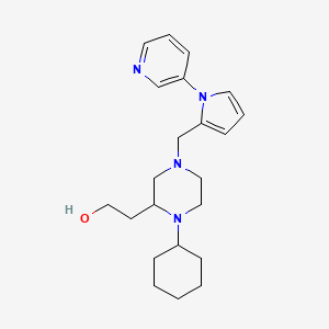 2-(1-cyclohexyl-4-{[1-(3-pyridinyl)-1H-pyrrol-2-yl]methyl}-2-piperazinyl)ethanol