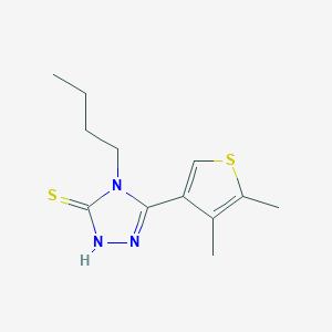 molecular formula C12H17N3S2 B456818 4-butyl-5-(4,5-dimethylthiophen-3-yl)-4H-1,2,4-triazole-3-thiol 