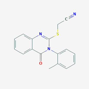 {[3-(2-methylphenyl)-4-oxo-3,4-dihydro-2-quinazolinyl]thio}acetonitrile