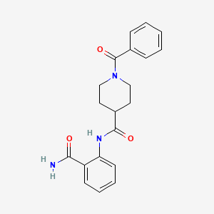 1-benzoyl-N-(2-carbamoylphenyl)piperidine-4-carboxamide