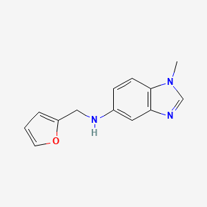 molecular formula C13H13N3O B4568240 N-(furan-2-ylmethyl)-1-methylbenzimidazol-5-amine CAS No. 831212-34-1