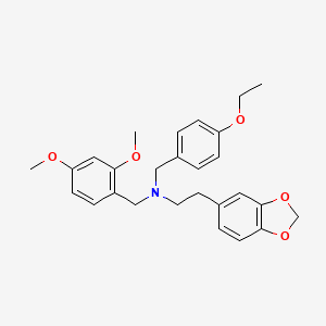 N-[2-(1,3-BENZODIOXOL-5-YL)ETHYL]-N-(2,4-DIMETHOXYBENZYL)-N-(4-ETHOXYBENZYL)AMINE