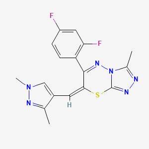 6-(2,4-difluorophenyl)-7-[(1,3-dimethyl-1H-pyrazol-4-yl)methylene]-3-methyl-7H-[1,2,4]triazolo[3,4-b][1,3,4]thiadiazine