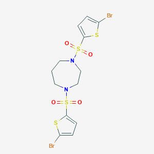 molecular formula C13H14Br2N2O4S4 B456829 1,4-Bis[(5-bromo-2-thienyl)sulfonyl]-1,4-diazepane 