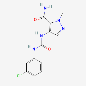 4-(3-(3-Chlorophenyl)ureido)-1-methyl-1H-pyrazole-5-carboxamide