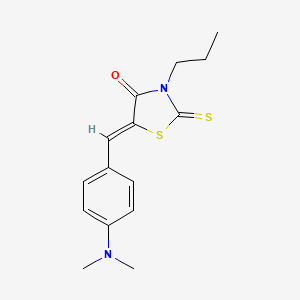 molecular formula C15H18N2OS2 B4568299 5-[[4-(Dimethylamino)phenyl]methylene]-3-propyl-2-thioxo-4-thiazolidinone 