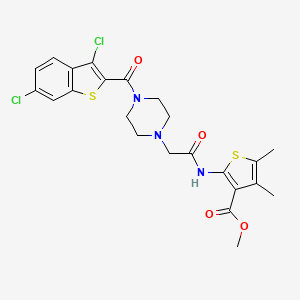 methyl 2-[({4-[(3,6-dichloro-1-benzothiophen-2-yl)carbonyl]piperazin-1-yl}acetyl)amino]-4,5-dimethylthiophene-3-carboxylate