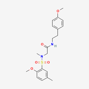 2-[(2-methoxy-5-methylphenyl)sulfonyl-methylamino]-N-[2-(4-methoxyphenyl)ethyl]acetamide