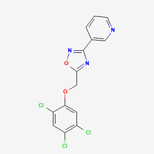 molecular formula C14H8Cl3N3O2 B4568323 3-Pyridin-3-yl-5-[(2,4,5-trichlorophenoxy)methyl]-1,2,4-oxadiazole 