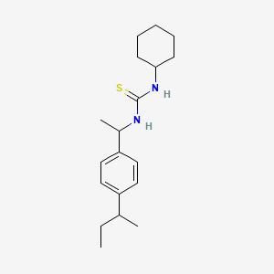 molecular formula C19H30N2S B4568371 N-[1-(4-sec-butylphenyl)ethyl]-N'-cyclohexylthiourea 