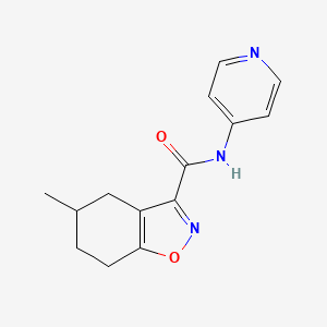 molecular formula C14H15N3O2 B4568386 5-METHYL-N~3~-(4-PYRIDYL)-4,5,6,7-TETRAHYDRO-1,2-BENZISOXAZOLE-3-CARBOXAMIDE 