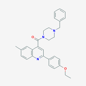 molecular formula C30H31N3O2 B456839 (4-Benzylpiperazin-1-yl)[2-(4-ethoxyphenyl)-6-methylquinolin-4-yl]methanone 