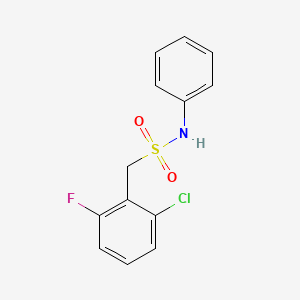 molecular formula C13H11ClFNO2S B4568391 1-(2-chloro-6-fluorophenyl)-N-phenylmethanesulfonamide 