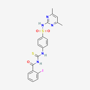 N~1~-(4,6-DIMETHYL-2-PYRIMIDINYL)-4-({[(2-IODOBENZOYL)AMINO]CARBOTHIOYL}AMINO)-1-BENZENESULFONAMIDE