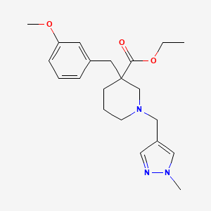 ethyl 3-(3-methoxybenzyl)-1-[(1-methyl-1H-pyrazol-4-yl)methyl]-3-piperidinecarboxylate