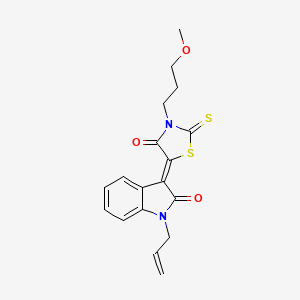 (3Z)-1-Allyl-3-[3-(3-methoxypropyl)-4-oxo-2-thioxo-1,3-thiazolidin-5-ylidene]-1,3-dihydro-2H-indol-2-one