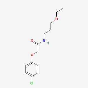 molecular formula C13H18ClNO3 B4568430 2-(4-chlorophenoxy)-N-(3-ethoxypropyl)acetamide 