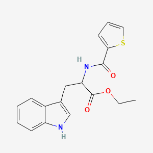 molecular formula C18H18N2O3S B4568457 ethyl N-(2-thienylcarbonyl)tryptophanate 