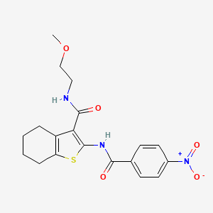 N-(2-methoxyethyl)-2-[(4-nitrobenzoyl)amino]-4,5,6,7-tetrahydro-1-benzothiophene-3-carboxamide