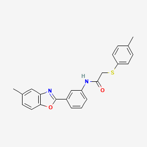 molecular formula C23H20N2O2S B4568464 N-[3-(5-methyl-1,3-benzoxazol-2-yl)phenyl]-2-[(4-methylphenyl)thio]acetamide 