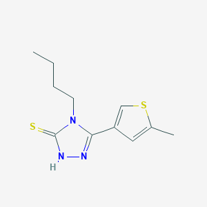 molecular formula C11H15N3S2 B456847 4-butyl-5-(5-methylthiophen-3-yl)-4H-1,2,4-triazole-3-thiol 
