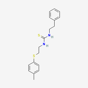 molecular formula C18H22N2S2 B4568519 N-{2-[(4-METHYLPHENYL)SULFANYL]ETHYL}-N'-PHENETHYLTHIOUREA 