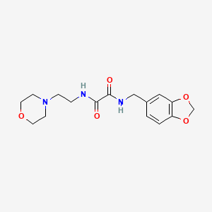 molecular formula C16H21N3O5 B4568524 N-(1,3-benzodioxol-5-ylmethyl)-N'-[2-(4-morpholinyl)ethyl]ethanediamide 