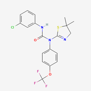 1-(3-CHLOROPHENYL)-3-(5,5-DIMETHYL-4,5-DIHYDRO-1,3-THIAZOL-2-YL)-3-[4-(TRIFLUOROMETHOXY)PHENYL]UREA