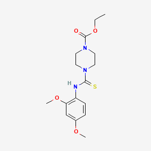 ethyl 4-{[(2,4-dimethoxyphenyl)amino]carbonothioyl}-1-piperazinecarboxylate