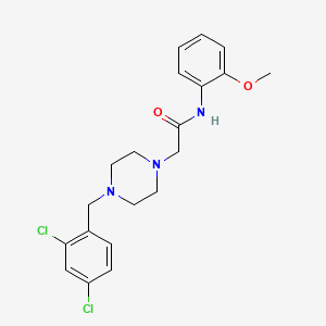 molecular formula C20H23Cl2N3O2 B4568560 2-[4-(2,4-dichlorobenzyl)-1-piperazinyl]-N-(2-methoxyphenyl)acetamide 