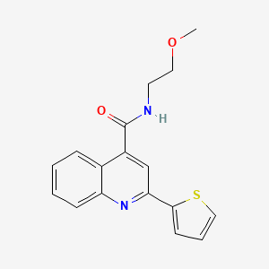 molecular formula C17H16N2O2S B4568565 N-(2-methoxyethyl)-2-(2-thienyl)-4-quinolinecarboxamide 