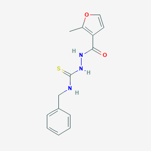 molecular formula C14H15N3O2S B456857 N-benzyl-2-(2-methyl-3-furoyl)hydrazinecarbothioamide 