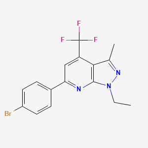 6-(4-bromophenyl)-1-ethyl-3-methyl-4-(trifluoromethyl)-1H-pyrazolo[3,4-b]pyridine