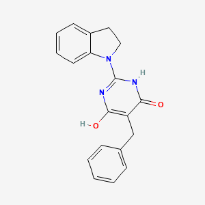 molecular formula C19H17N3O2 B4568668 5-benzyl-2-(2,3-dihydro-1H-indol-1-yl)-6-hydroxy-4(3H)-pyrimidinone 