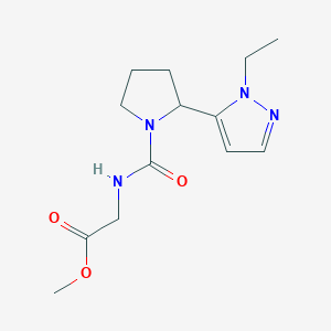 methyl N-{[2-(1-ethyl-1H-pyrazol-5-yl)-1-pyrrolidinyl]carbonyl}glycinate