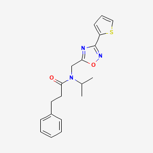 molecular formula C19H21N3O2S B4568687 3-phenyl-N-propan-2-yl-N-[(3-thiophen-2-yl-1,2,4-oxadiazol-5-yl)methyl]propanamide 