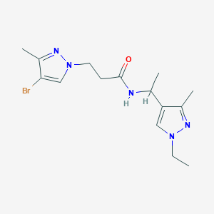 3-(4-BROMO-3-METHYL-1H-PYRAZOL-1-YL)-N~1~-[1-(1-ETHYL-3-METHYL-1H-PYRAZOL-4-YL)ETHYL]PROPANAMIDE