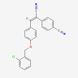 4-[(E)-2-{4-[(2-chlorobenzyl)oxy]phenyl}-1-cyanoethenyl]benzonitrile