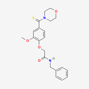 N-benzyl-2-[2-methoxy-4-(4-morpholinylcarbonothioyl)phenoxy]acetamide