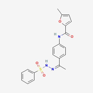 5-methyl-N-{4-[N-(phenylsulfonyl)ethanehydrazonoyl]phenyl}-2-furamide