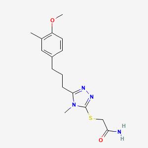 2-({5-[3-(4-methoxy-3-methylphenyl)propyl]-4-methyl-4H-1,2,4-triazol-3-yl}thio)acetamide