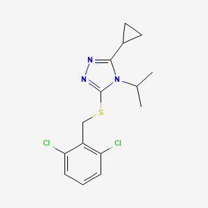 molecular formula C15H17Cl2N3S B4568795 3-环丙基-5-[(2,6-二氯苄基)硫]-4-异丙基-4H-1,2,4-三唑 