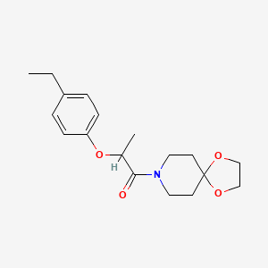 molecular formula C18H25NO4 B4568812 8-[2-(4-ethylphenoxy)propanoyl]-1,4-dioxa-8-azaspiro[4.5]decane 