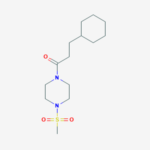 molecular formula C14H26N2O3S B4568814 1-(3-环己基丙酰)-4-(甲基磺酰基)哌嗪 