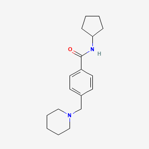 molecular formula C18H26N2O B4568856 N-cyclopentyl-4-(1-piperidinylmethyl)benzamide 